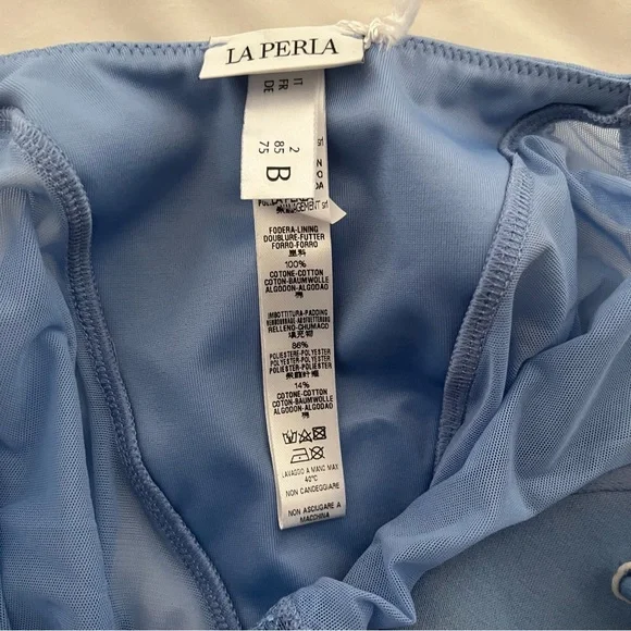 BNWT La Perla Blue Corset Lingerie Bodysuit Size 34B $495 - Picture 6 of 8